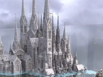 Ninja Gaiden Inspired Tyron City  arch Cathedral 3D model 3D model