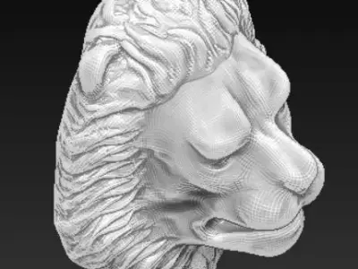 lion statue door knocker 3D print model
