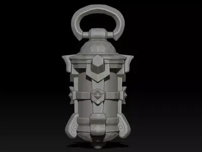 Stylized Medieval Fantasy Lamp 3D print model