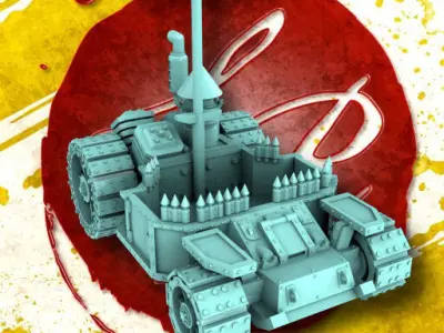 Space Ork Battlewagon 3D print model