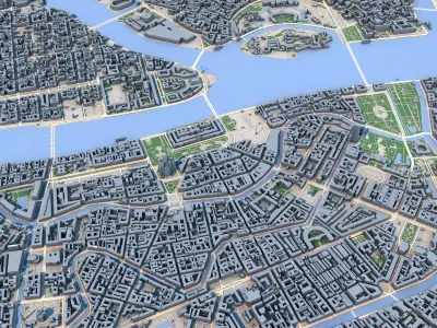 St Petersburg City Russia 3D model