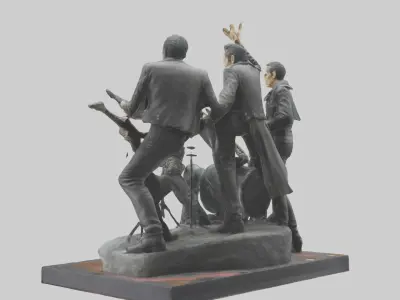 The Clash statue model Low-poly 3D model