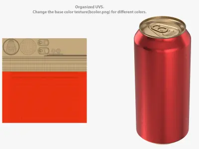  Standard Soda Can With Droplets 440ml V2 