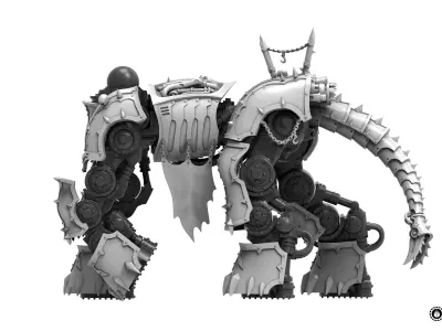 Centaur knight conversion kit - Chaos armour pack only 3D print model