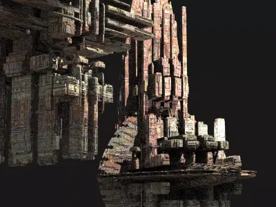 Shiv City Space port ships 2 3D model