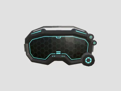 SciFi Glasses Low Poly A03 - Character Design Low-poly 3D model