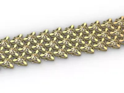 Gold bracelet chains new collection 61-70 3D print model 3D 3D print model