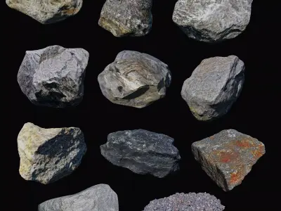 Rock Collection 01 Low-poly 3D model