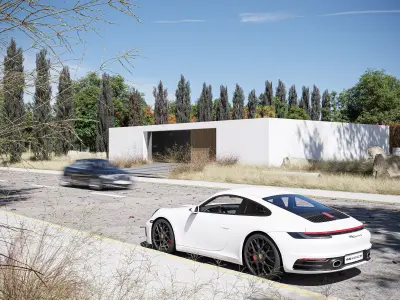 Savana Dry Exterior House Low-poly 3D model