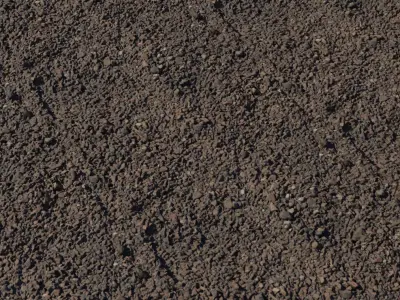 Dark Crushed Gravel with Sharp Chips Texture