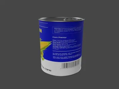006 Canned Sweet Corn Classic Flavor Low-poly 3D model