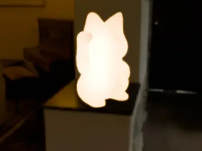 Indirect lighting of maneki neko 3D model