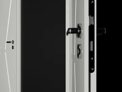 PS Modern Door Series 4 Low-poly 3D model