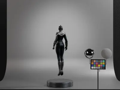 Captain Marvel - Maria Rambeau Low-poly 3D model