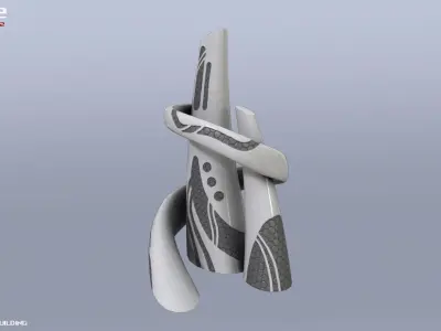 Scifi building 3D model buy