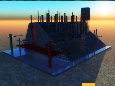 Sci Fi City Futuristic Architecture E1 E2 3D model