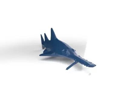 Sawshark Low Poligonal Low-poly 3D model