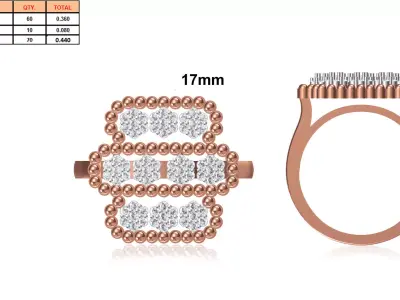 Ladies-Elegant Stone Rings For Womens 1 3D print model