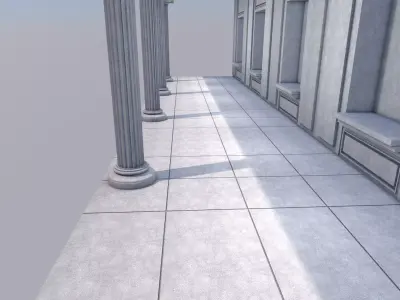 Hallway 3D model 6