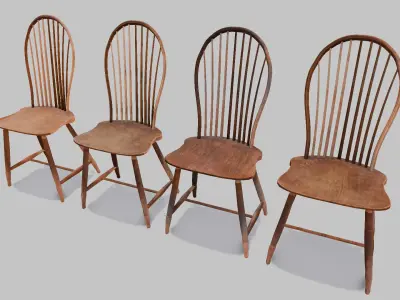 Chair Pack 3D Model Low-poly 3D model