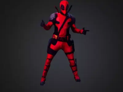 Deadpool Full 3D model STL ready for 3d printing  3D print model