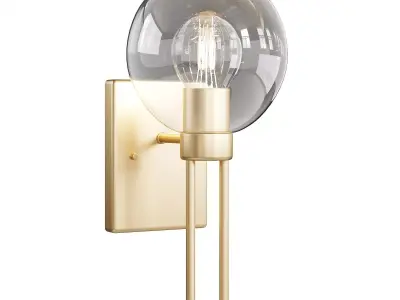 Harriet Single Transparent Dimmable Bath Sconce 3D model