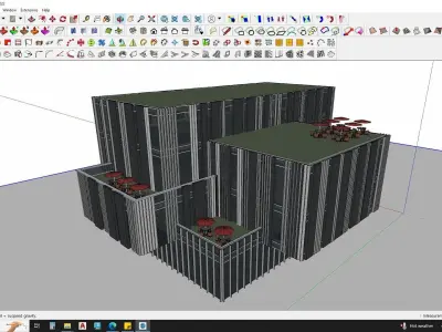 Corporate office glass building 3d model 3D model