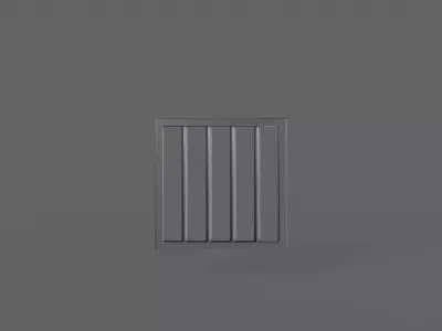 PBR Prison Window 1 Low-poly 3D model