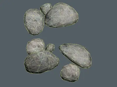 35 Rock Models For Mobile Games Low-poly 3D model