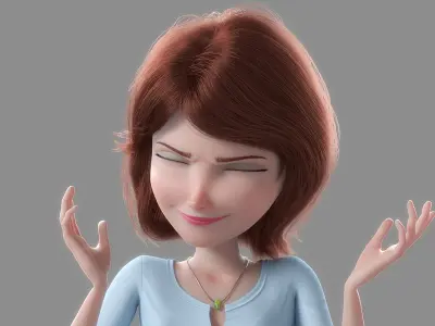  Cartoon Woman Rigged 