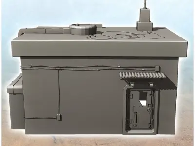 Futuristic house with bionic door and exterior drainpipes 18 - F 3D print model