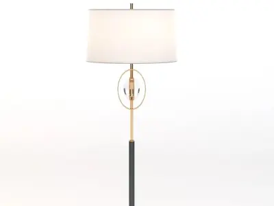 Tall Elegant Elliptical Crystal Floor Lamp 3D model