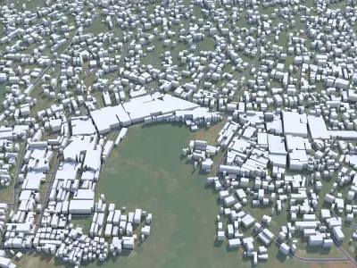 Nnewi Nigeria 15km Low-poly 3D model