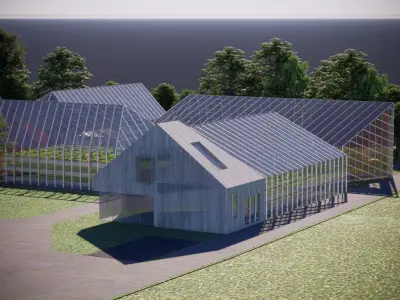 Agricultural Greenhouse Tent Frame -B5 3D model