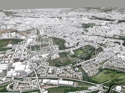 Cityscape Glasgow Scotland 3D model