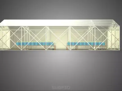 CEA CONTROLLED ENVIRONMENT AGRICULTURE DUTCH BUCKET SYSTEM DBS 3D model