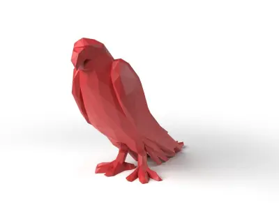 Parrot Low Poligonal Low-poly 3D model