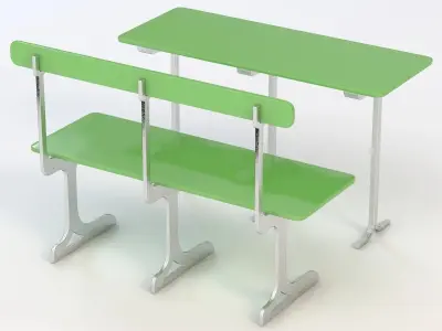 Cafe Seating and Bench 3D model
