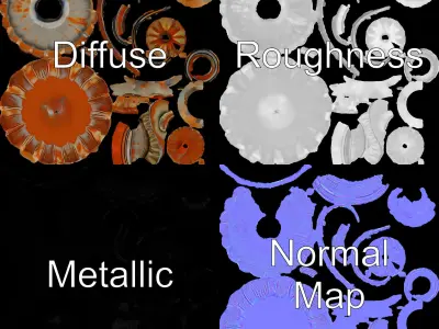 Classic Ornate Fountain Model Pack Low-poly 3D model