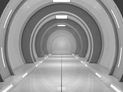 Sci Fi Tunnel 3D model 15