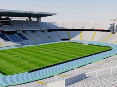 Estadi Olimpic Lluis Companys - Barcelona Low-poly 3D model