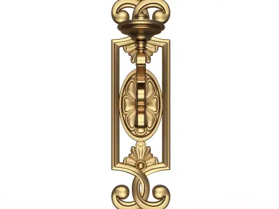Classic Wall Chandelier 09 Low-poly 3D model