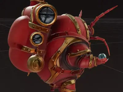 Steampunk Isopod Explorer 3D print model