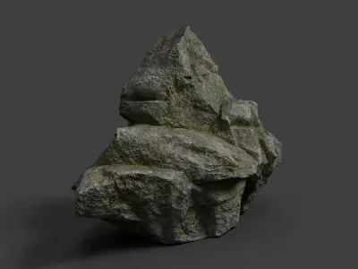 Rock 3-4 Low-poly 3D model