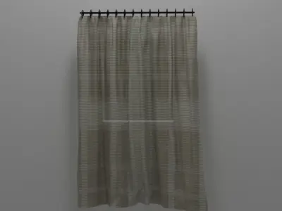 Curtain with light 3D model