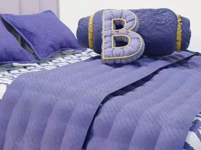 Elegant Avalon Bed 3D model