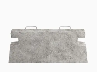 Stone Barrier 01 Low-poly 3D model