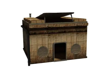 Desert Bunker Sci Fi Sand Punk Building House Interior Exterior  3D model