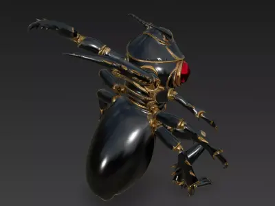 Insect Carapace Demon 3D model 3D model