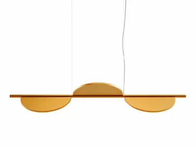 almendra linear suspension lamp by FLOS 3D model